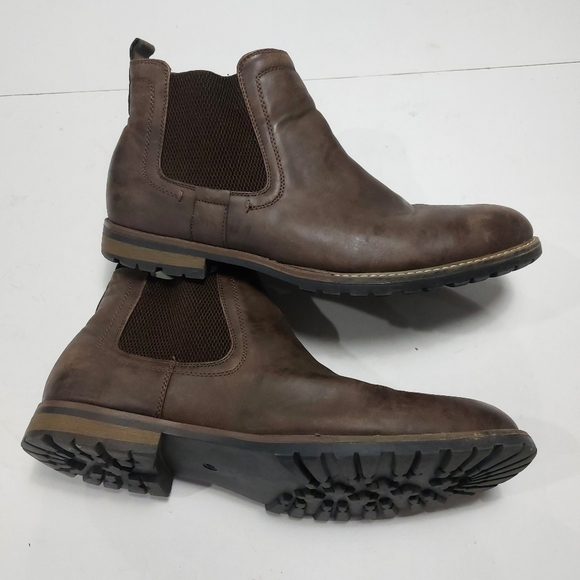 BRUNO MARC Men\'s Brown Leather Chelsea Boots size 12 main image 14